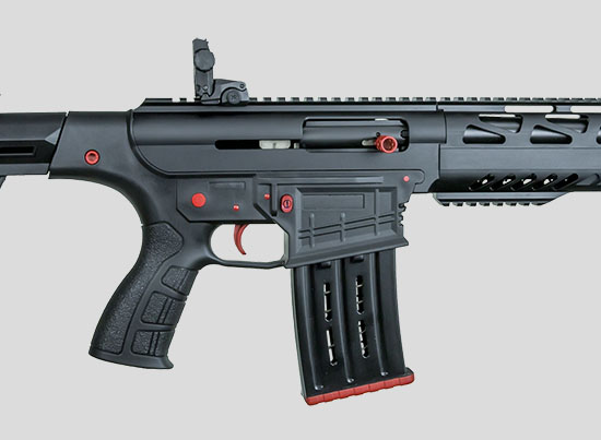 Üzümlü MGT-12 Kırmızı Şarjörlü Otomatik 10+1 Av Tüfeği 12 Kalibre